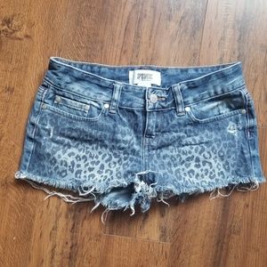 Victoria's Secret PINK leopard print Jean shorts